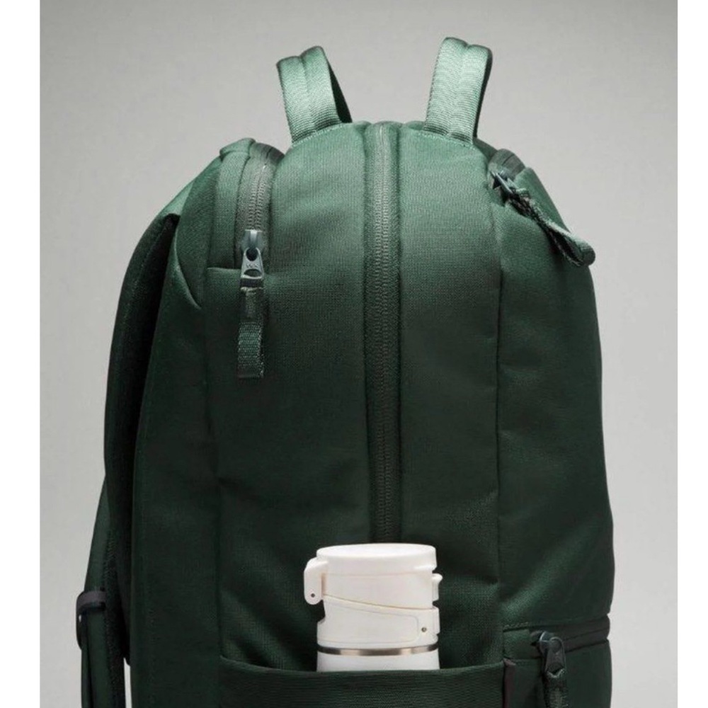 Lululemon Double-Zip Backpack 22L *NWT Legacy Green/Grey Eucalyptus - Picture 4 of 7